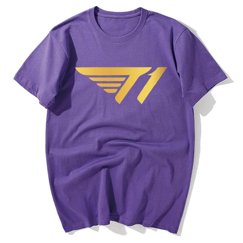 Alliance Game SKT T1 Team Uniform Faker Neues Herren- und Damen Skt1 Peripherie Kurzärmeliges Lockeres Baumwoll-T-Shirt Grafik-T-Shirts