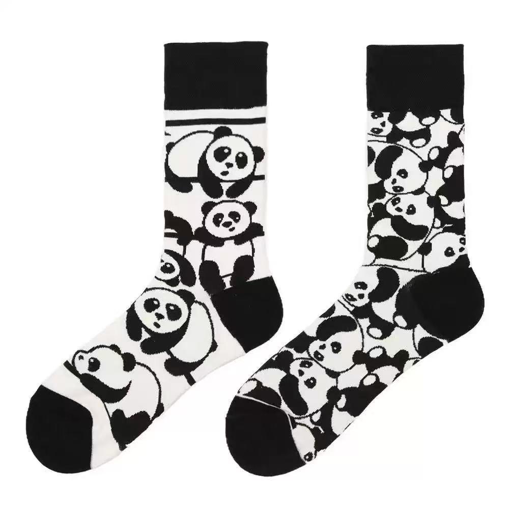 SMLSOX Summer Asymmetrical Mandarin Duck Couple Mid-Calf Colorful Christmas Cotton Fashion Socks