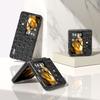 ABEEL For Oppo Find N3 Flip 5G Anti-Scratch Protective Cover Genuine Cow Leather+PC Ostrich Texture Phone Case