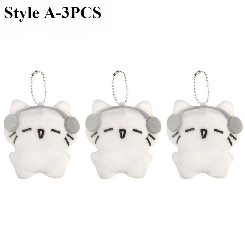 1-20PC Cute Black Cat Plush Toy Doll Small Pendant Cuddly Pillow Cushion Ins Black Cat Plush Toy Doll for Boy Girl Brithday Gift