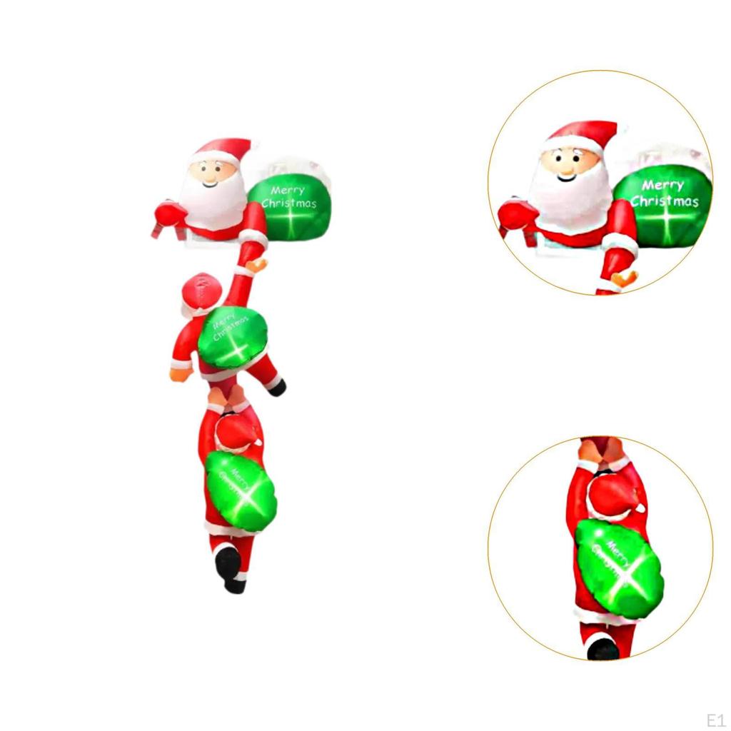 Christmas Inflatable Climbing Santa Claus 94.49'' Tall Hanging Inflatables Outdoor
