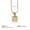 Stainless Steel Electroplated 26-Letter Pendant Necklace with Round Snake Chain