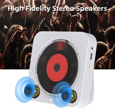 BT5.1 CD-speler Draagbare muziekspeler FM-radio Desktop CD Runner met stofdichte hoes LED-display 6