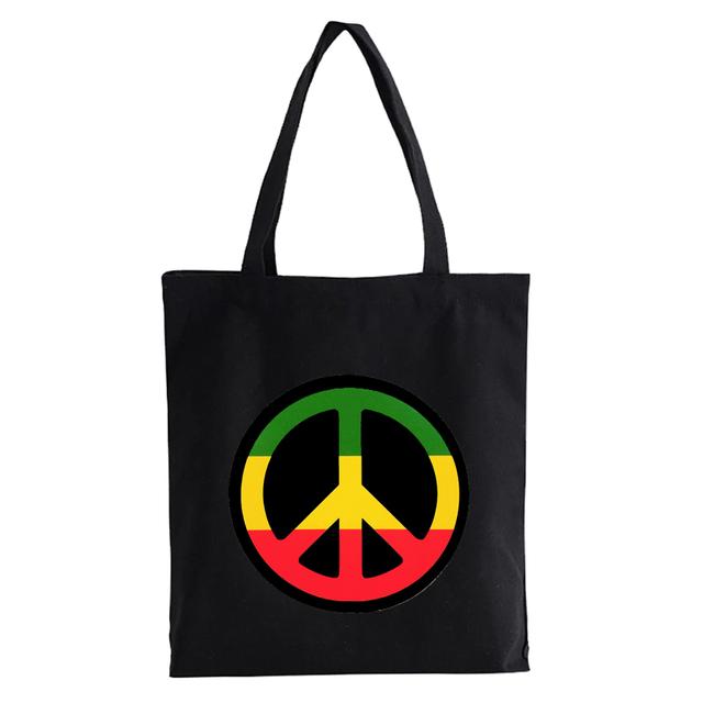 

Женская сумка-шоппер Peace Love Rock, забавная музыка, радиология, скелет, сумка для студентов-подростков, холщовая сумка с принтом мира 24*26cm