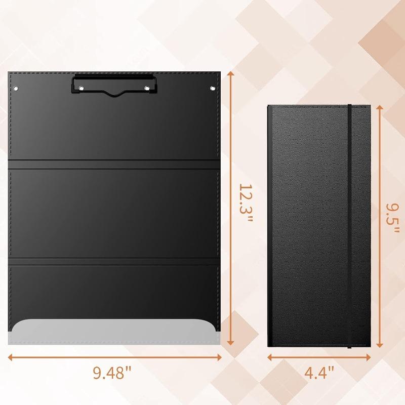 3-lagers vikbar amningsklämma, fickstorlek med pennhållare, elastisk, bärbar, multifunktionell klämma, kontorsmaterial