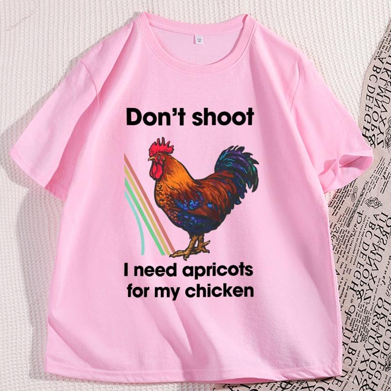 Nicht schießen, ich brauche Aprikosen für mein Hühnchen T-Shirt Arc Raiders Scrappy T-Shirt Grafik-T-Shirt Baumwolle Kurzarm 2026 Herren-T-Shirt