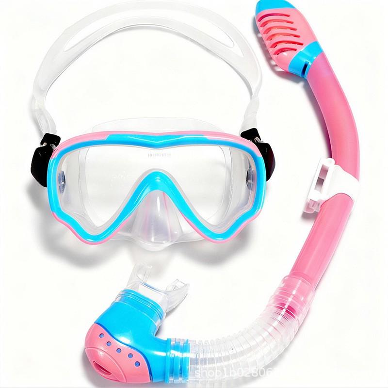 Kids Snorkel Set Anti-Fog Waterproof Diving Mask Dry Top Boys Girls