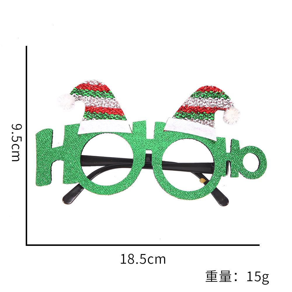 Christmas Glasses Glitter Party Glasses Frames Christmas Decoration Costume Glasses For Holiday Christmas Parties