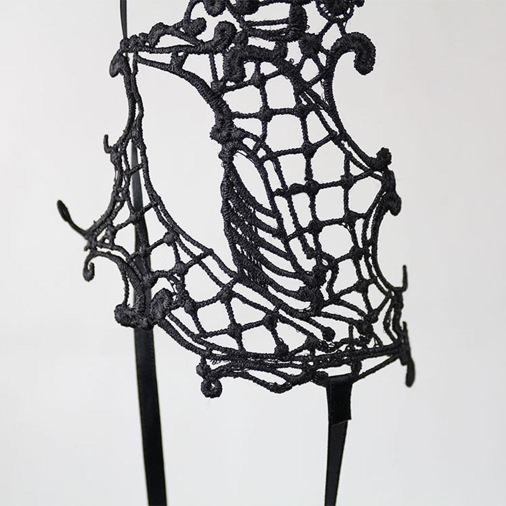 Sexy elegantní maska na obličej Masquerade Ball Karneval Fancy Party černá