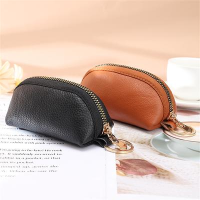 1PC PU Leather Key Holder Women Car Key Wallets Keychain Storage Organizer Case Minimalist Key Pouch Small Zipper Bag