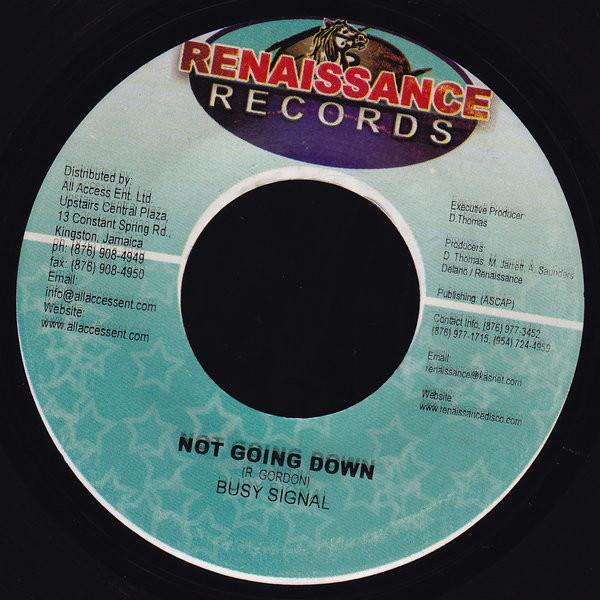 

7-дюймовая пластинка BUSY SIGNAL / KRIS KELLI - Not Going Down / Luv Them Away НЕТ Renaissance Rec 2005 Ямайка Регги, Ска и Даб Б/У
