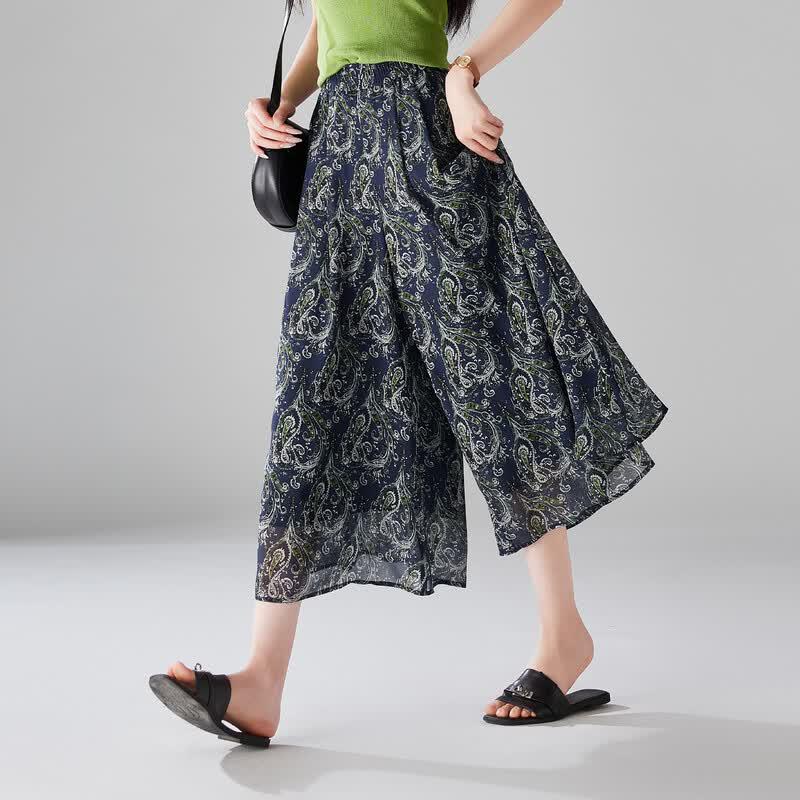

SOFSIL Women s Printed High-Waist Wide-Leg Pants 29/XL
