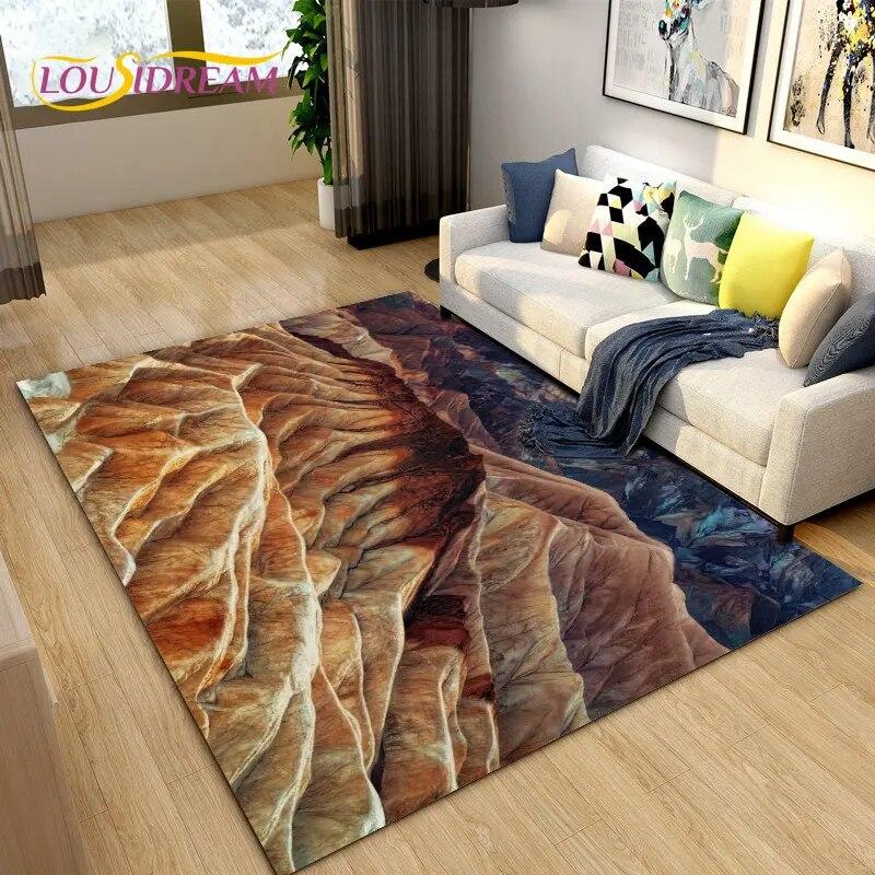 Nature Scenery Desert Sand Area Rug Large,Carpet Rug for Living Bedroom Sofa Doormat Decoration,Children Play Non-slip Floor Mat