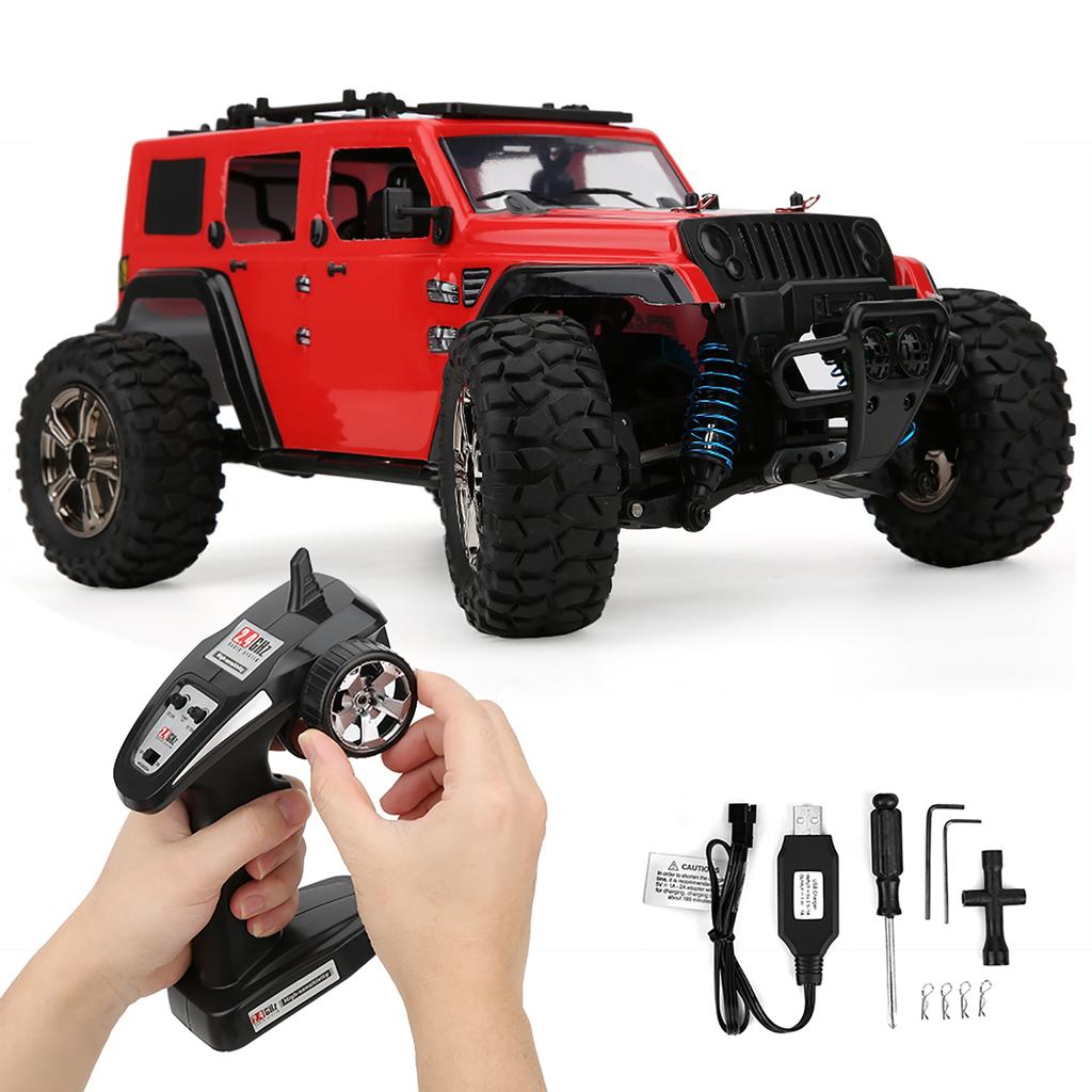 1:14 4 Wheel Drive Remote Control Car Toy Waterproof Strong Power RC Crawler Toy BG1521Red