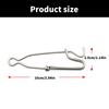 4Pcs Longline Fishing Snap Clip Quickly Lock Lures Connector Stainless Steel Hooked Snap Pin Longline Branch Hangers