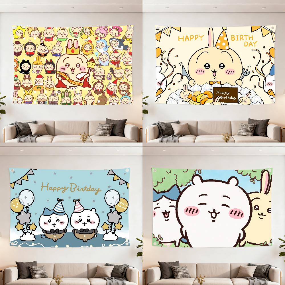 flag Cute Decoration D Outdoor Picnic Party Art Hanging Home Camping Party Banner Best C-Chiikawa sellers