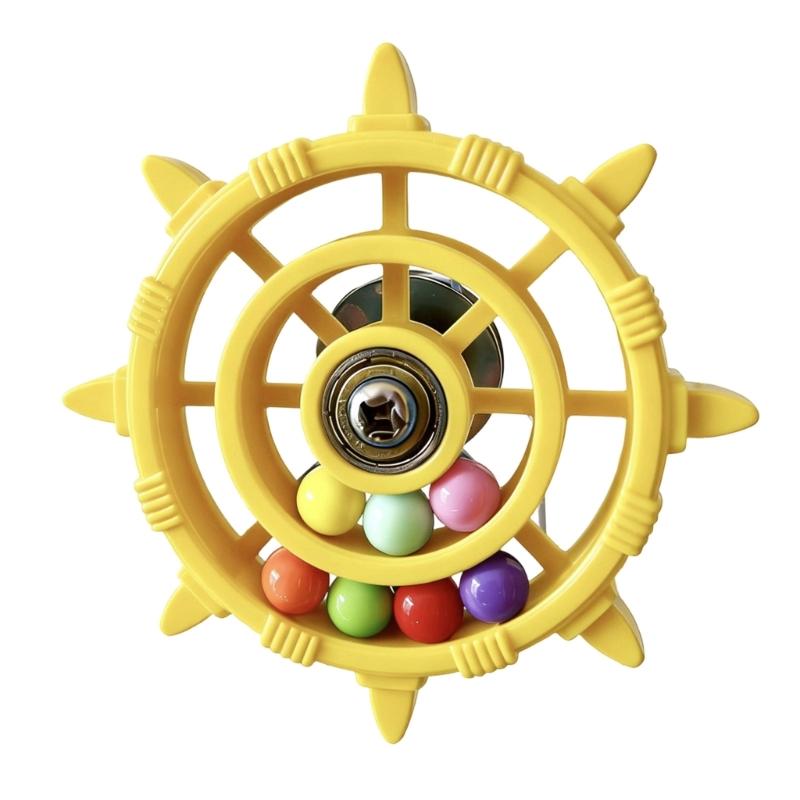 Birds Steering Wheel Engaging Birds Plaything Colorful Rotating Bead Wheel To Keep Birds Active And Happy