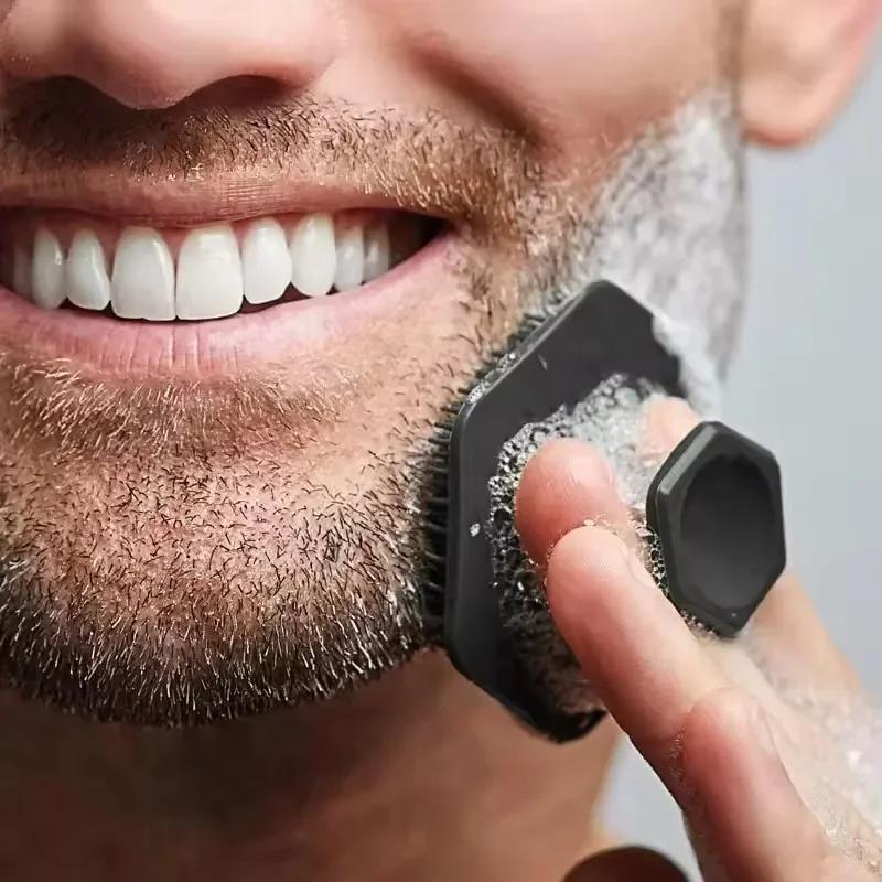 Soft Silicone Exfoliating Brush Cleanser Manual Body Cleansing Body Care Scrubber Shower Gentle Massage Bath Brush For Men