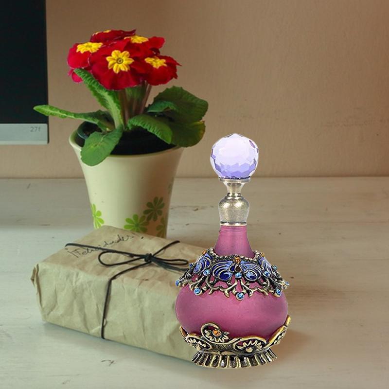 Vintage Style 30ml Glass Perfume Atomizer Bottle Refillable Scent Container Empty Fragrance Diffuser Spray Pump