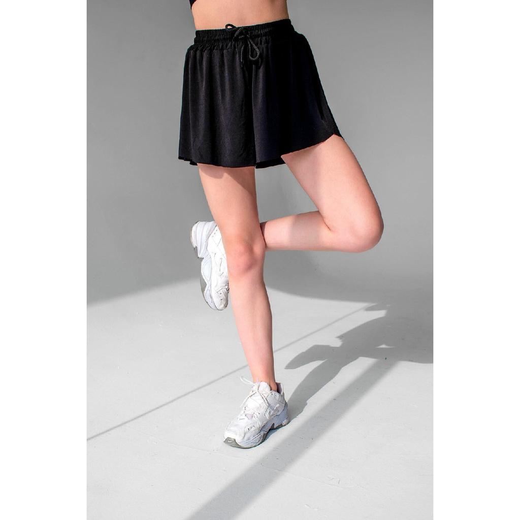 Black Loose-fit Tights Sports Shorts
