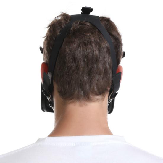 Kafa Takılan Geniş Görüşlü Hava Borulu Duman Geçirmez Filtreli Tam Yüz Gaz Maskesi