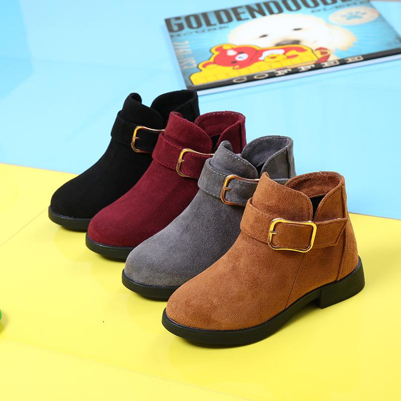 Girls Leather Ankle Boot Waterproof Children High Heel Short Boot Fashion Kids Kid Casual Sneakers Girls Boots Botas Para Niñas