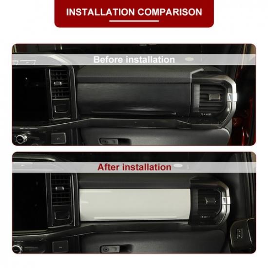 Dash Co-pilot Dashboard Storage Frame Panel Trim Cover For Ford F150 + White