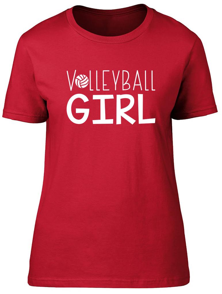 Volleyball Girl Fitted Unisexs Ladies T Shirt