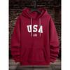 European Men's Hoodie - Dark Green Casual Pullover