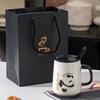 Panda Ceramic Mug with Lid and Spoon - Creative Gift for Home, Office, or Student