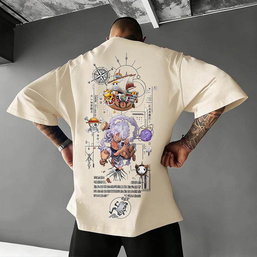 Ace Chopper Graphic T Shirt Men Women 2026 Summer Streetwear Oversized Cotton Tee Casual Short Sleeve Tops