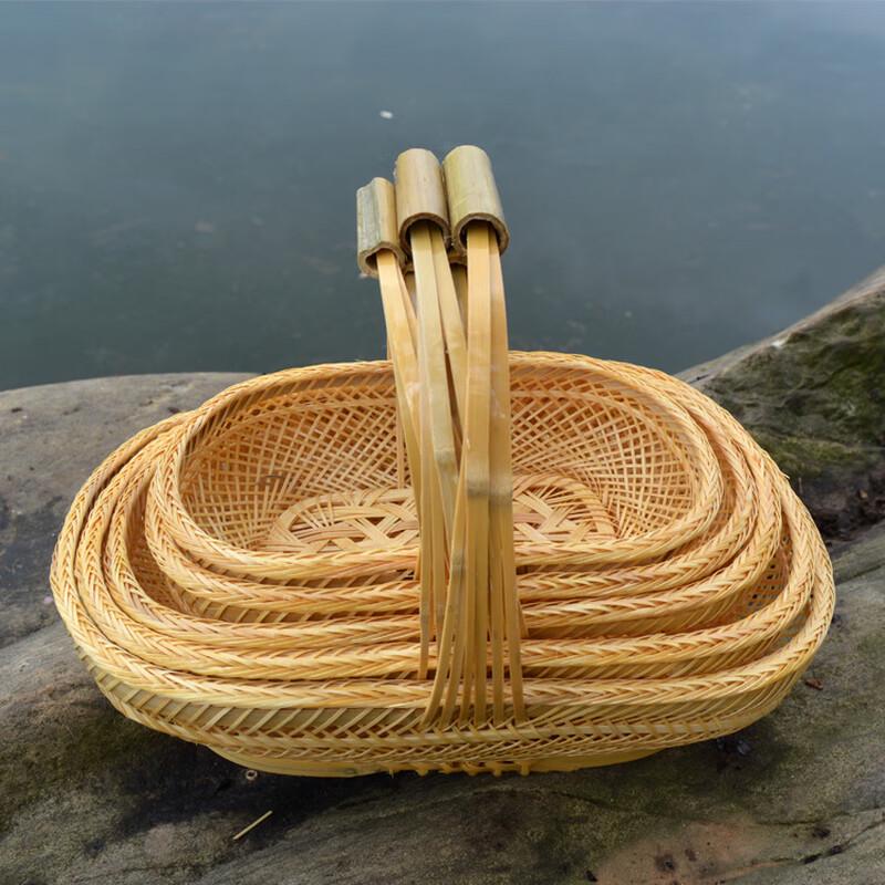 Bamboo Handle Basket Set