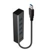 LINDY Hub USB 3.0 4 Ports Aluminium Gris