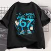 Unisex Women Fashion Gaming Meme T-Shirt Y2k Casual Tees Tops for Boys Girls Funny Six Seven 67 Brainrot Print Short Sleeve T Shirt