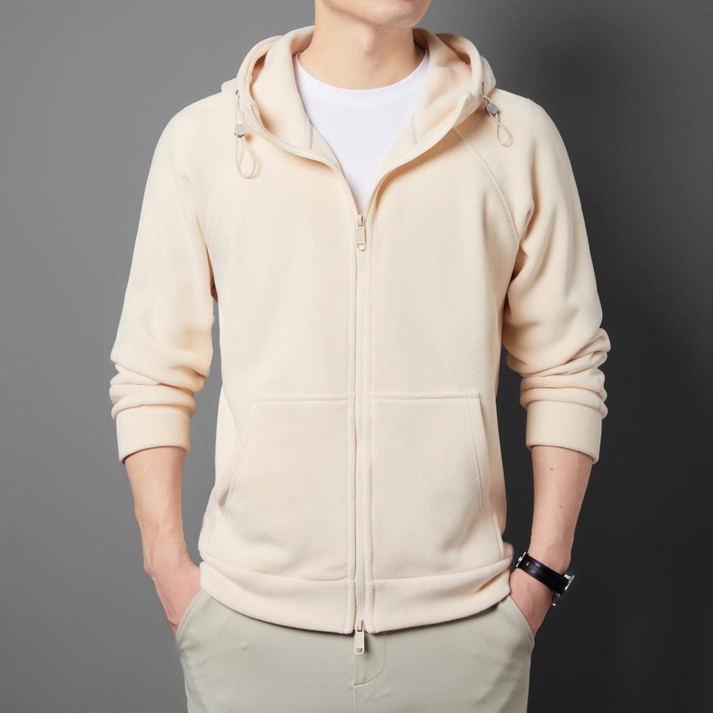 Men's Thick Fleece Hooded Jacket 2025 - Korean Style Winter Casual Fashion Hoodie