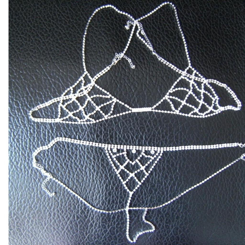 Chic Rhinestone-Inlaid Waist & Neck Body Chain Belt