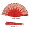 1PC Classica Gift Plastic Dance Performance Folding Colorful New Chinese Style Ancient Style Fan Elegant Carved Photography