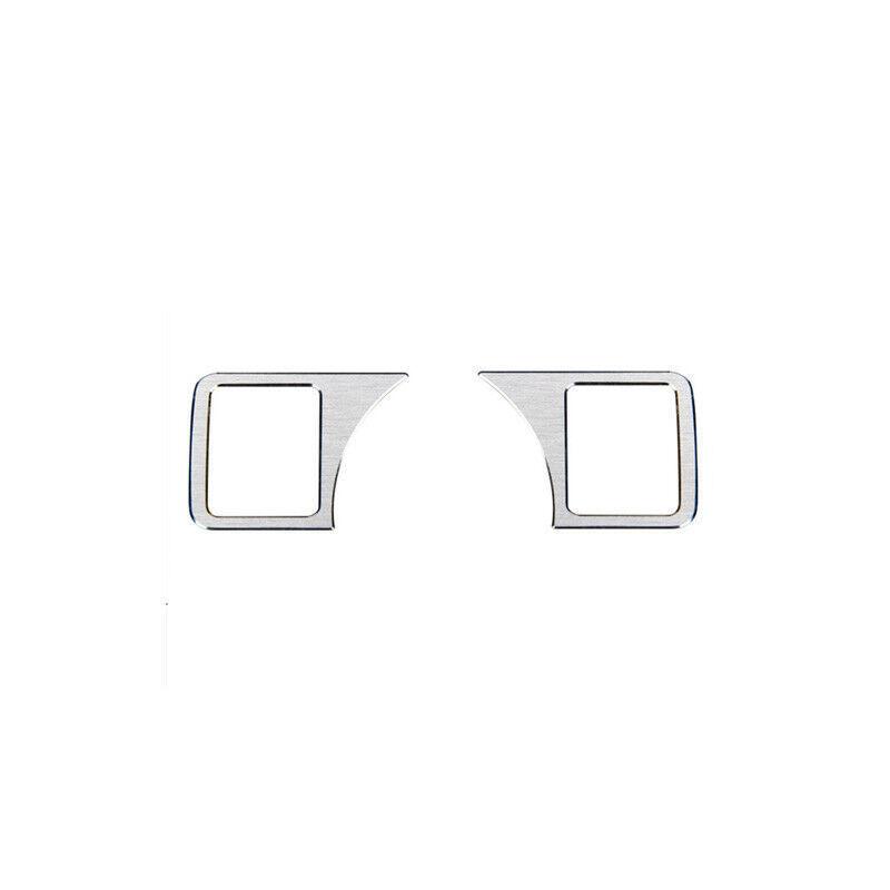 Silver Aluminum Headlight Lamp Switch Button Cover 2PCS For Benz GLK 2009-2015