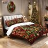 3pcs Colorful Christmas Tree Print Coreless Duvet Set Multi Size Bedroom Dormitory Bedding Decoration, Machine Wash Design