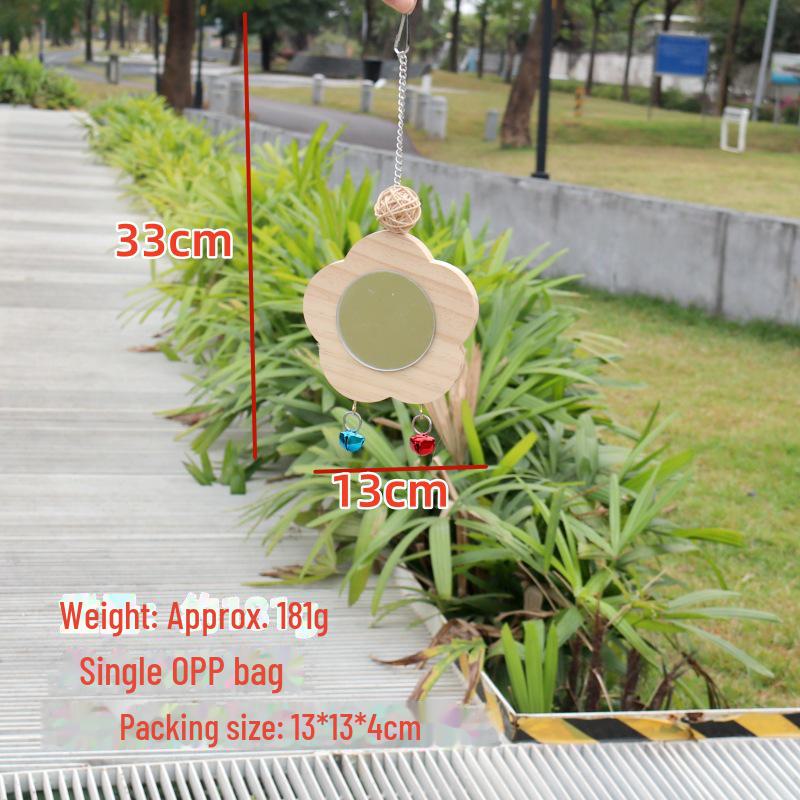 Chicken Toys Set: Xylophone, Percussion Bells, Colored Wood Blocks, Cage Accessories, Swing Mirror, Prickly Ash Wood Stand & Rack, Chew Toys.