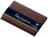 Raymay Fujii Business Card Holder BLOOMSBURY Bamboo Gusset Leather Dark Brown NN8007E