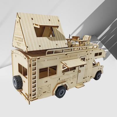 3D Wooden Puzzle DIY Camper Van Suitable for Adults and Teens DIY Home Decor Birthday, Christmas, Halloween Gift