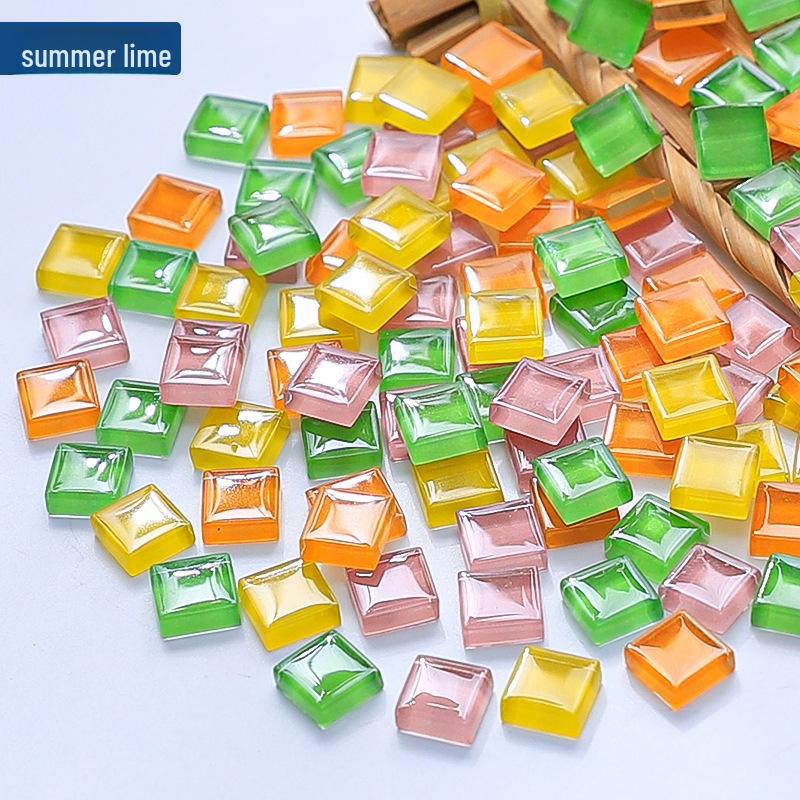 450pcs 1cm Colorful Crystal Glass Mosaic Tiles for Creative DIY Children's Art