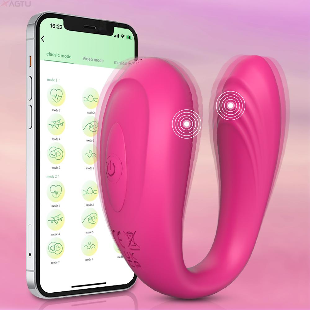 APP Bluetooth Control Couple Vibrator for Women Clitoris Stimulate Female G-Spot Dual Wearable Vibrating Massage Adult Sex Toys