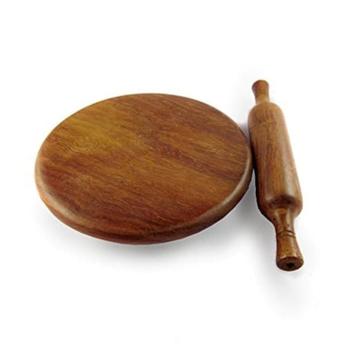 Wooden Chakla Serving Board, Round Chapati Chakla, Perfect for Making Chapatis At Home, Wooden Roti/Chapati Maker, Wooden Rolling Board, and Rolling T