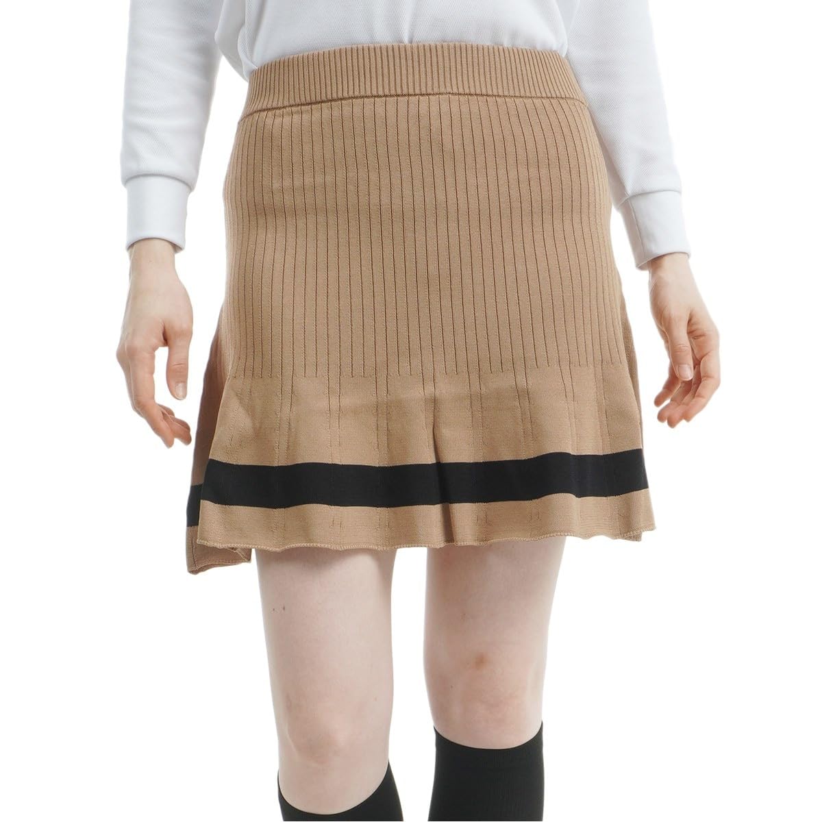 

Viva Heart Ribbed Knit Golf Size 42 Women s Skirt, Beige, (01272943) бежевый