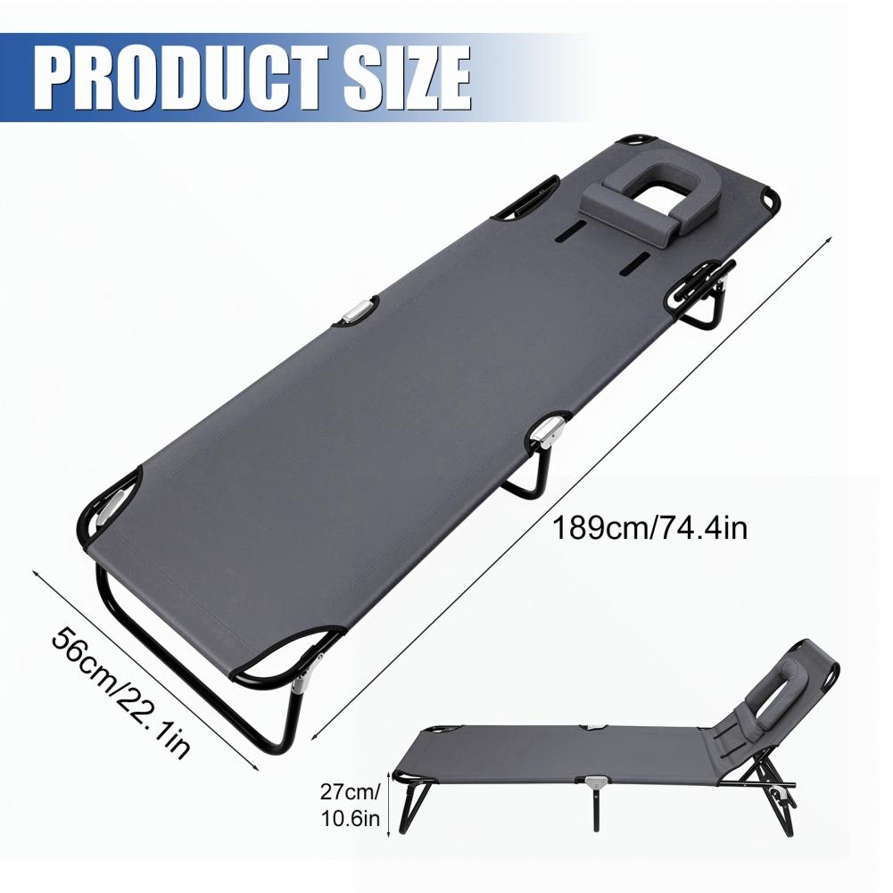 Camping Cot Folding Bed Portable Outdoor Bed Comfortable Sleeping Cots For Adults Kids Camping Travel Beach Sunbathing Chair