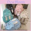 Cute And Stylish Girls School Backpack With Doodle Bunny Ears Large Capacity And Fresh Sweet Style Black Pink Blue Green Khaki