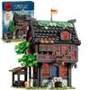 2953PCS Crusader Hotel Building Blocks European Street View Hotel Building MOC Model Bricks Desktop Ornaments Kids Toys Gifts