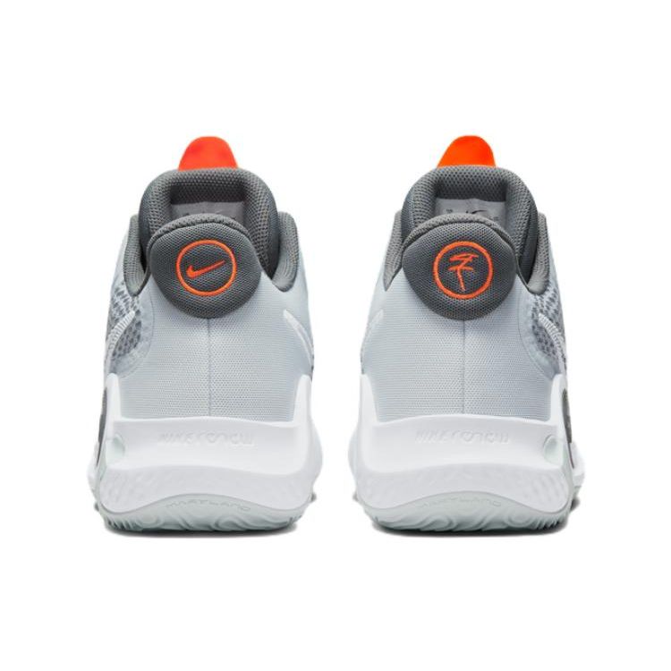 Nike Pantofi sport KD Trey 5 IX EP Pure Platinum Unisex Gri rece-gri total-portocaliu CW3402-011